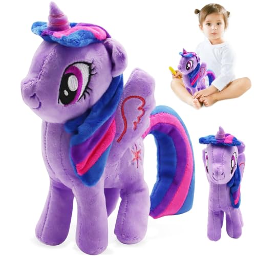 Bankeep Pferd Plush Toy, 20 cm Kuscheltier Pferd Plush, Stuffed Animal Pferd, Pferd Plüsch Puppe, Pferd Plush Doll, Regenbogen Stofftier Pferd, Pferd Plüschtier, Geschenk für Jungen Mädchen (Lila) von Bankeep