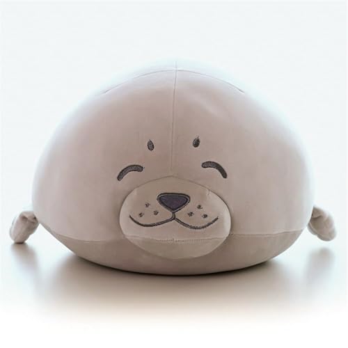 Bankeep Robben-Stofftier 60 cm Robbenkissen süßes Plüsch-Robbenkissen mit pummeligem Körper Stofftierpuppe süßes weiches Baumwollkissen für Kinder von Bankeep