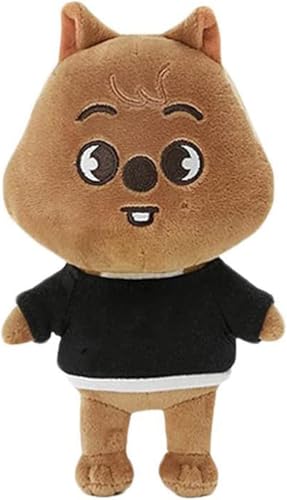 Bankeep SKZOO Plüschtier Plüschpuppe, süßes Cartoon-Anime-Stofftier, Wolf Chan/Leebit/DWAEKKI/Jiniret/HAN Quokka/BbokAri/PuppyM/Foxl.Ny Plüschpuppe (HAN Quokka) von Bankeep