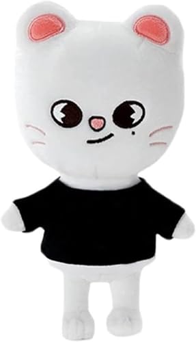 Bankeep SKZOO Plüschtier Stray Kids Plüschpuppe, süßes Cartoon-Anime-Stofftier, Wolf Chan/Leebit/DWAEKKI/Jiniret/HAN Quokka/BbokAri/PuppyM/Foxl.Ny Plüschpuppe (Jiniret) von Bankeep