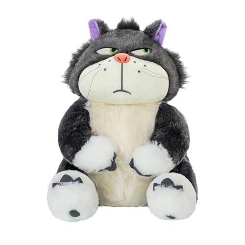 Luzifer Katze Plüschtier Cartoon Prinzessin Kinder Anime Film Kuscheltiere Puppen Kuschelige kleine Freundin Bequeme Begleitpuppe aus Baumwolle(Size:25cm) von Bankeep