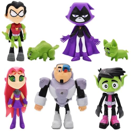 Teen Titan go Minifigur, 8 Teen Titan Cake Tops, Teen Titan Minifigur, Figur DIY Animation Cake Tops, Dekoration, Animation, Geburtstag, Dekorationsprodukte für Kinder Teen Titan go Minifigur, 8 Teen Titan Cake Tops, Teen Titan Minifigur, Figur DIY Animation Cake Tops, Dekoration, Animation, Geburtstag, Dekorationsprodukte für Kinder von Bankeep
