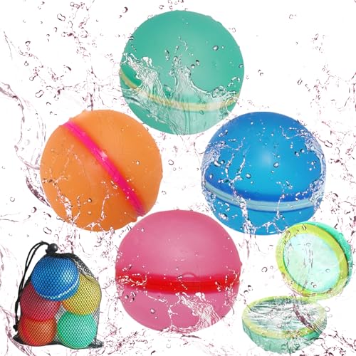 4 Stück Wasserbomben Wiederverwendbar Magnetisch, Silikon Wasserbomben Selbstschließend Wiederverwendba für Wasserspielzeug Pool Spielzeug Strandspielzeug 4 Stück Wasserbomben Wiederverwendbar Magnetisch, Silikon Wasserbomben Selbstschließend Wiederverwendba für Wasserspielzeug Pool Spielzeug Strandspielzeug von Banlilu
