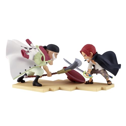 Banpresto Edward Newgate Vs Shanks One Piece Sammelfigur - World Collectable Log Stories 13 cm, Mehrfarbig, BP29081P, optimal für Anime-Fans von Banpresto
