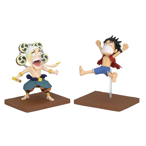 Banpresto Monkey D. Luffy & Enel One Piece Actionfigur - World Collectable Log Stories 8 cm - BP89838P Mehrfarbig - Sammelfigur - Ideal für Anime-Fans von Banpresto