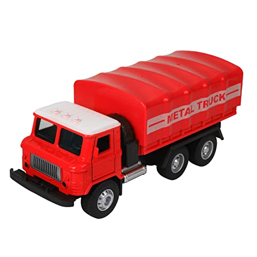 Banworks Bautechnik Fahrzeug Bagger Kleinlastwagen Bagger Militär Armee LKW Spielzeug für Kinder 3 4 5 Jahre WJC-0305（Rot, Transporter）,2216-1 von Banworks
