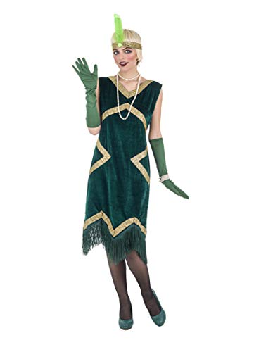 Banyant Toys Luxuriöses Charleston-Kostüm für Damen, Grün, Größe M-L von Banyant Toys