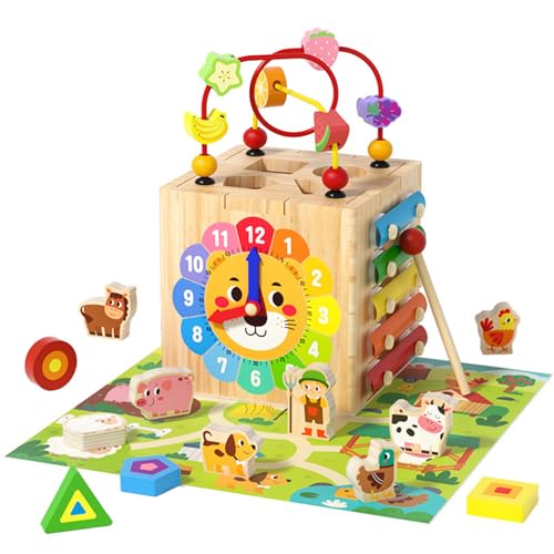 1 Set Holzaktivität Würfel Spielzeug, 6 in 1 Multifunktionales Babyaktivität Würfelspielzeug, natrualer Holzaktivität Würfel Bildungsssensorisches Spielzeug für Geburtstagsfeier 1 Set Holzaktivität Würfel Spielzeug, 6 in 1 Multifunktionales Babyaktivität Würfelspielzeug, natrualer Holzaktivität Würfel Bildungsssensorisches Spielzeug für Geburtstagsfeier von Banziaju