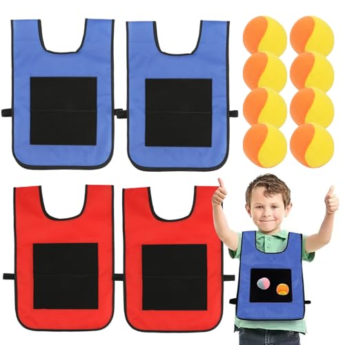 4set Dodgeball -Bälle mit 8 Sportbällen und 4 Klebern Ball -Weste -Ballspielen mit Riemen Interacting Target Game Sticky Bälle für Kinder im Freien, Dodgeball -Bälle, Sticky Bälle 4set Dodgeball -Bälle mit 8 Sportbällen und 4 Klebern Ball -Weste -Ballspielen mit Riemen Interacting Target Game Sticky Bälle für Kinder im Freien, Dodgeball -Bälle, Sticky Bälle von Banziaju