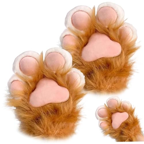Banziaju 1 Paar pelzige Pfoten Katzenpfotenhandschuhe Plüsch Pelz Pfoten Fäustlinge Therian Handschuhe für Cosplay- und Anime-Konvent Banziaju 1 Paar pelzige Pfoten Katzenpfotenhandschuhe Plüsch Pelz Pfoten Fäustlinge Therian Handschuhe für Cosplay- und Anime-Konvent von Banziaju