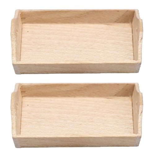 Banziaju 2pcs Dollhouse Miniatur -Tablett, 1 12 -Skala -Puppenhauszubehör, Holz Mini -Puppenhaus -Servierschalen, DIY Miniature Dollhouse Accessoires Dekoration Banziaju 2pcs Dollhouse Miniatur -Tablett, 1 12 -Skala -Puppenhauszubehör, Holz Mini -Puppenhaus -Servierschalen, DIY Miniature Dollhouse Accessoires Dekoration von Banziaju