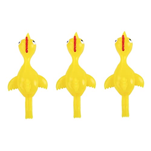 Banziaju Hühnchenkatapult Spielzeug Dehnbare Fliegende Hühner Kinder schnippen EIN Huhn für Kinder 3pcs von Banziaju