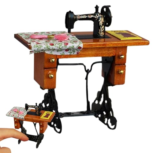 Banziaju Miniaturnähmaschinen Vintage Spielzeugnähmaschine Realistische Mini -Nähmaschine 3x3 Zoll 1:12 Skala Dekorative Miniaturnähmaschine für Puppenhaus, Mini -Nähmaschine Banziaju Miniaturnähmaschinen Vintage Spielzeugnähmaschine Realistische Mini -Nähmaschine 3x3 Zoll 1:12 Skala Dekorative Miniaturnähmaschine für Puppenhaus, Mini -Nähmaschine von Banziaju