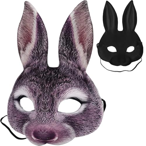 Banziaju Osterdekorationen, Osterhasenmaske, Halloween -Tiermaske, Faux Pelzy Rabbit Maske mit Ohren Cartoon Cosplay -Maske für Osterkarnevalparty Banziaju Osterdekorationen, Osterhasenmaske, Halloween -Tiermaske, Faux Pelzy Rabbit Maske mit Ohren Cartoon Cosplay -Maske für Osterkarnevalparty von Banziaju