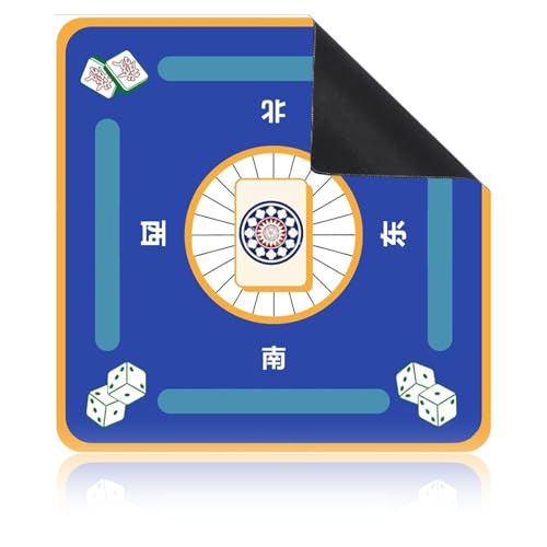 BaoBaJiu Mahjong-Matte – rutschfeste Gaming-Matte mit Geräuschreduzierung, wasserabsorbierendes und rutschfestes Design – Poker-Tischmatte for Mahjong/Poker/Brett/Karten/Domino(A-2,23.62in*23.62in) von BaoBaJiu