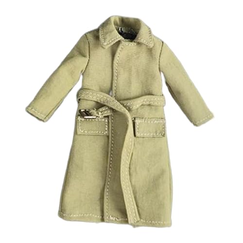 Baoblaze 1/18 männliche Figur Lange Windjacke 3,75" männliche Figur Kostüm DIY Puppe Ankleidezubehör Modell Kleidung Cosplay weiche Outfits, hellgrün von Baoblaze