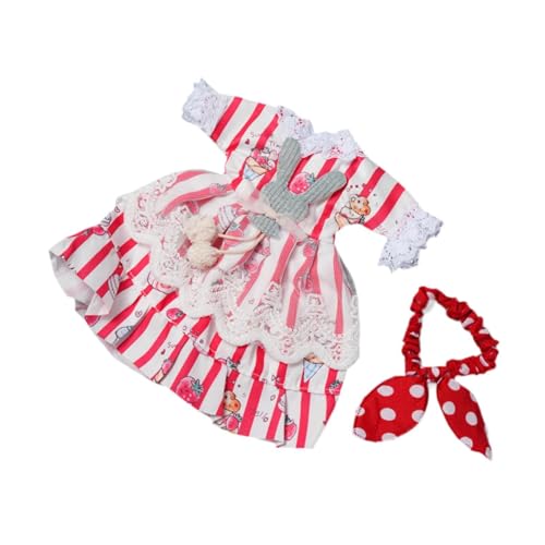 Baoblaze 1/6 BJD Puppe Prinzessinnenkleid Outfit Anziehsachen für Kinder, DIY Cosplay Machen Sie Ihre eigenen Puppen für 11,81 Zoll Fashion Girl, Rot von Baoblaze
