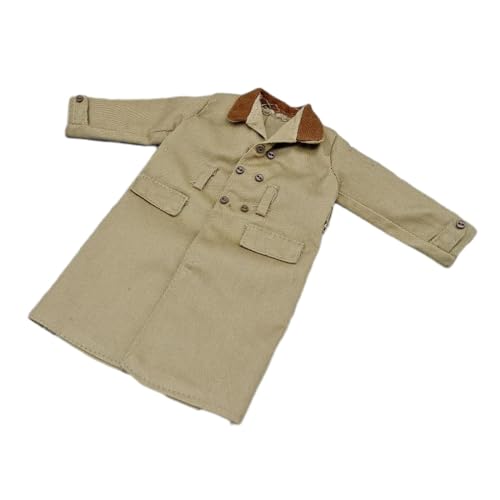 Baoblaze 1/6 Deutscher Soldat Trenchcoat Kleidung Mantel klassisches Revers Winddicht für 12 Zoll deutsche Soldatenfiguren Zubehör Kostüm von Baoblaze