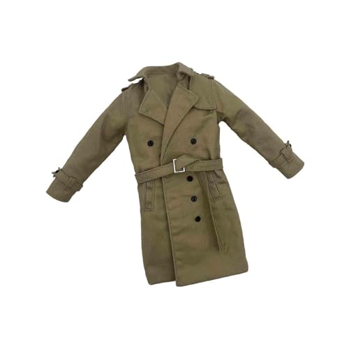 Baoblaze 1/6 weiblicher Trenchcoat Windmantel Miniaturkleidung Mantel für 12" weibliche Soldatenfiguren verkleiden, Khaki von Baoblaze