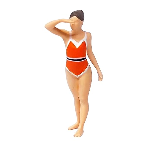 Baoblaze 1/64 Summer Beach Girl-Figuren, Strand-Badeanzug-Frau, realistische Miniaturszenen, Diorama-Landschaft, Orange Baoblaze 1/64 Summer Beach Girl-Figuren, Strand-Badeanzug-Frau, realistische Miniaturszenen, Diorama-Landschaft, Orange von Baoblaze