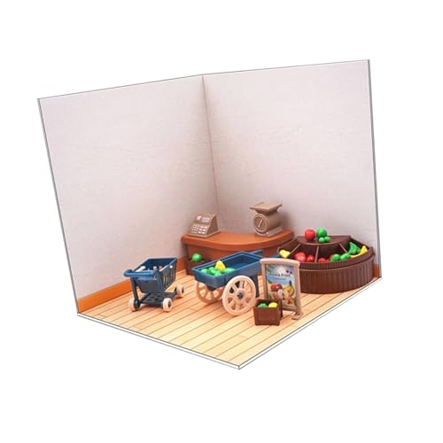 Baoblaze 1:12 Hintergrundszenenmodell, Hintergrundbrettszene mit Möbeln für Actionfiguren, Szenenspielzeug, Puppen, Heimdekoration, Stil b von Baoblaze