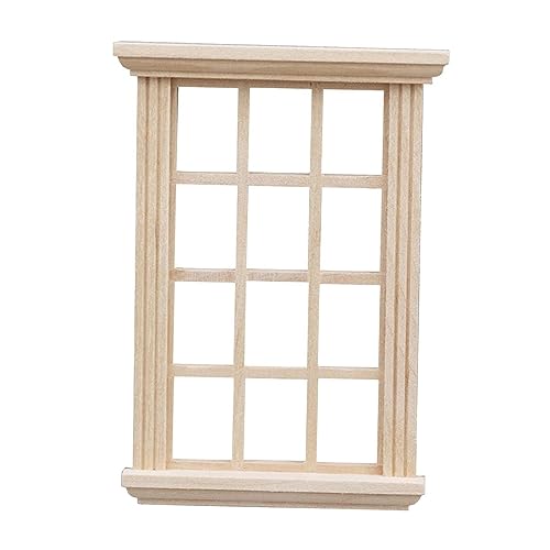 Baoblaze 1:12 Miniatur-Puppenhaus-Fenster, Mini-Holzfenster, Mikro-Landschaftsdekoration, Puppenhaus-Schlafzimmer-Zubehör für Jungen und Mädchen im Alter von 4 Baoblaze 1:12 Miniatur-Puppenhaus-Fenster, Mini-Holzfenster, Mikro-Landschaftsdekoration, Puppenhaus-Schlafzimmer-Zubehör für Jungen und Mädchen im Alter von 4 von Baoblaze