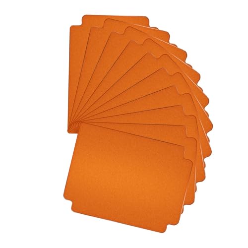 Baoblaze 10 Stück Sammelkartenteiler Kartenseitenteiler für Kartendeckbox Spielkartentrenner für Bürospielkarten, Sportkarten, Orange von Baoblaze