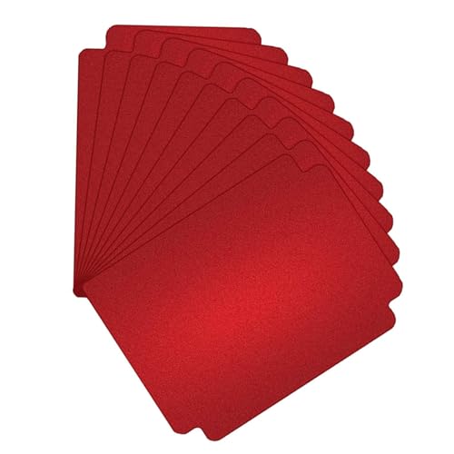 Baoblaze 10 Stück Sammelkartenteiler Kartenseitenteiler für Kartendeckbox Spielkartentrenner für Bürospielkarten, Sportkarten, Rot von Baoblaze