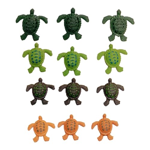 Baoblaze 12 Stück realistische Meeresschildkröten-Tierfiguren, Modell, Kinderspielset, pädagogisches Lernspielzeug, Tierfiguren für Kleinkinder, Mädchen und von Baoblaze