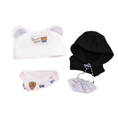 Baoblaze 15cm Puppenkleidung Puppenkleidung Hoodie Set Mädchenpuppe Plüsch Puppenzubehör Kostüme Foto Requisiten Entzückende Puppenoutifits DIY von Baoblaze