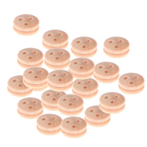Baoblaze 20x Riemenscheibenblöcke Holzmodellschiffbeschläge, Lernspielzeugteile, langlebige Modellbausätze Zubehör Modellschiff Deadeye, 8MM von Baoblaze