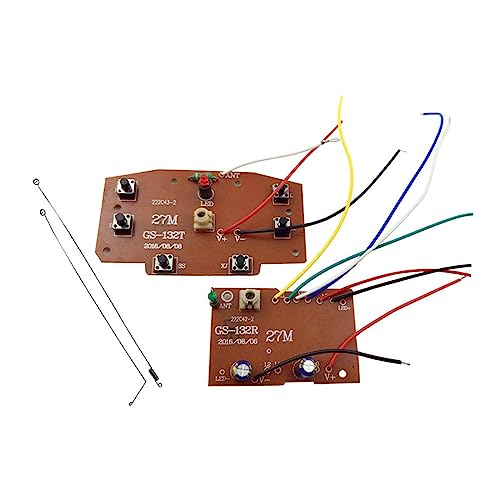 Baoblaze 2X Sender Empfänger Board Modul Set 27MHz Schaltung PCB Upgrade, 6CH Fernbedienung für Crawler RC Auto Fahrzeuge, Zubehör von Baoblaze