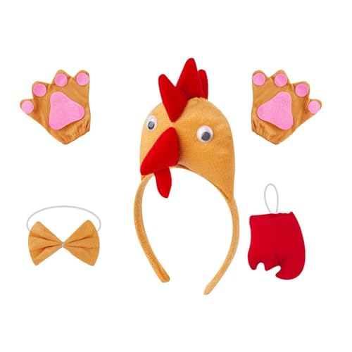 Baoblaze 3D-Hühner-Tierkostüm-Set für Mädchen, verkleiden Sie Sich für die Geburtstags- und Thanksgiving-Party, Braun von Baoblaze
