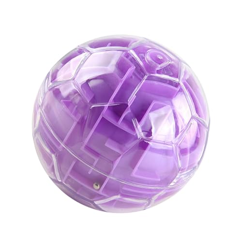 Baoblaze 3D-Labyrinthball, sequentielles Schwerkraftgedächtnislabyrinth, Herausforderungen intellektueller Reaktion, Denksportaufgabe für Jungen, Mädchen, violett von Baoblaze