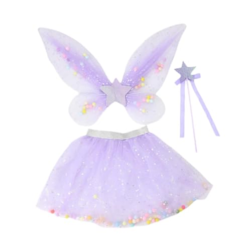 Baoblaze 3X Mädchen Tutu Rock und Set Geschenk Rollenspiel Outfits Kostüm, Lila Baoblaze 3X Mädchen Tutu Rock und Set Geschenk Rollenspiel Outfits Kostüm, Lila von Baoblaze