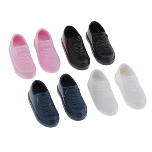 Baoblaze 4 Paar Mädchenpuppen Kunststoff 4 Farben Flache Schuhe für 1/6 Anziehzubehör Baoblaze 4 Paar Mädchenpuppen Kunststoff 4 Farben Flache Schuhe für 1/6 Anziehzubehör von Baoblaze