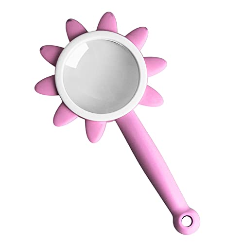 Baoblaze 5X Lupe Leselupe Handbeobachtung Wissenschaftliche Experimente Entdeckung für Wanderzeitungen Miniaturen Senioren und Kinder, ROSA von Baoblaze