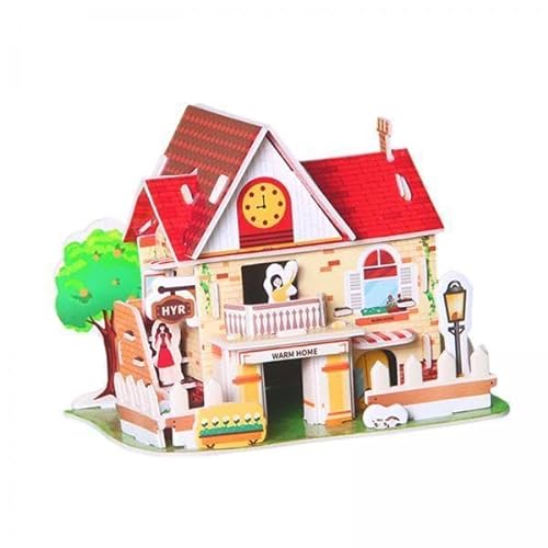 Baoblaze 6X DIY 3D Puzzle Spielzeug, Cartoon Haus, Handgefertigtes Gebäudemodell Set, Konstruktionsspielzeug für Geburtstagsgeschenk, Dekoration, Erwachsene Un von Baoblaze