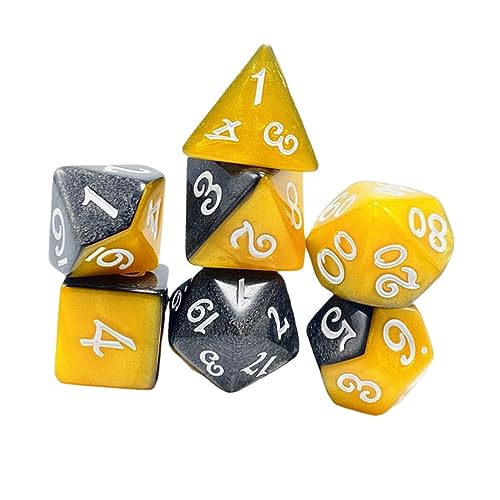 Baoblaze 7 Stück mehrseitige Spielwürfel, polyedrische Würfel, Mathe-Lehrspielzeug, Unterhaltungsspielzeug, Spielwürfel-Set für Bar-Party, KTV-Kartenspiel, Gelbes Silber Baoblaze 7 Stück mehrseitige Spielwürfel, polyedrische Würfel, Mathe-Lehrspielzeug, Unterhaltungsspielzeug, Spielwürfel-Set für Bar-Party, KTV-Kartenspiel, Gelbes Silber von Baoblaze