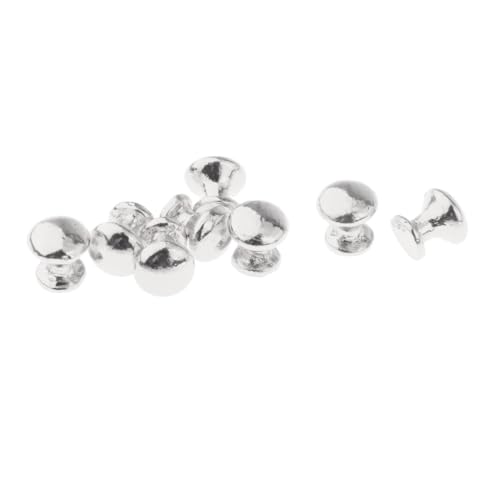 Baoblaze 8 x Puppenhaus-Türknöpfe, Puppenhaus-Accessoires, Geburtstagsgeschenke, Miniatur-Zuggriff im Maßstab 1:12, Puppenhaus-Möbeldekoration, Silber von Baoblaze