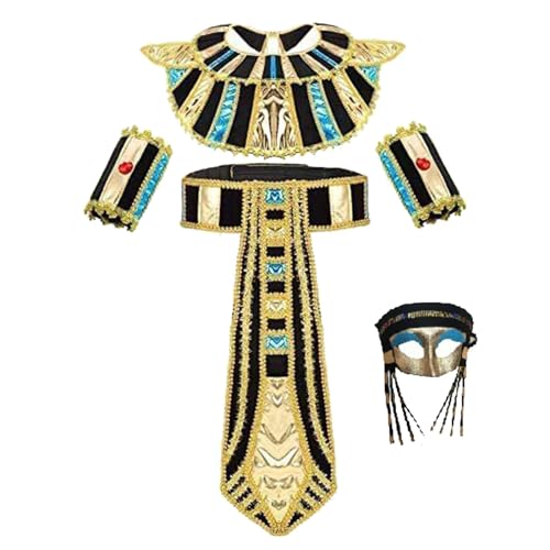 Baoblaze Ägyptische Königin-Kostüm für Damen, Ägyptisches Prinzessinnen-Kostüm für Damen und Mädchen, Ägyptische Königin-Kostüm, Verkleidung für Auftritte und von Baoblaze