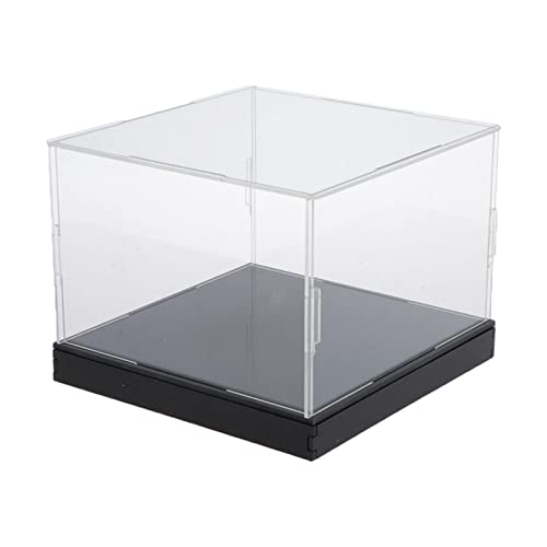 Baoblaze Acryl Schaukasten mit Schwarzer Basis für Miniaturfiguren Sammlerstücke Vitrine, 20 cm x 20 cm x 15 cm von Baoblaze