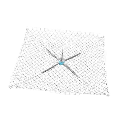 Baoblaze Angelkrabbennetz, Angelkäfig, automatisches Öffnen und Schließen, Krabbenschlingenkorb, Werkzeug für Langusten, Krebse, Kleine Masche, Ausgeklappt 60 cm von Baoblaze