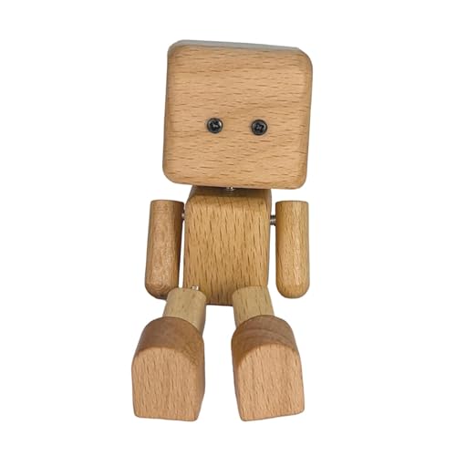 Baoblaze Autodekoration, Puppenornament mit schüttelnden Füßen, handgefertigt, kompaktes Geschenk, lustiges Auto-Innenzubehör für Schreibtisch, Regal, Fahrzeug, Buche Ohne Deckel von Baoblaze