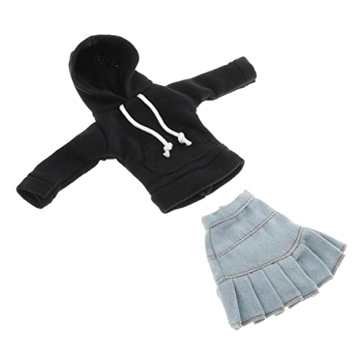 Baoblaze BJD Costume Black Hoodie mit Jeansrock für 1/6 Blythe SD BB Outfits Baoblaze BJD Costume Black Hoodie mit Jeansrock für 1/6 Blythe SD BB Outfits von Baoblaze