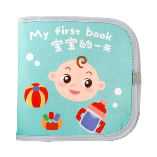 Baoblaze Baby-Stoffbuch, Knisterbuch, Vorschul-Cartoon, waschbar, erstes Babybuch für Sprache, Lesefähigkeit, Erkennung, Babytag von Baoblaze