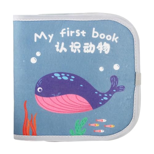 Baoblaze Baby-Stoffbuch, Knisterbuch, Vorschul-Cartoon, waschbar, erstes Babybuch für Sprache, Lesefähigkeit, Erkennung, Ozean von Baoblaze