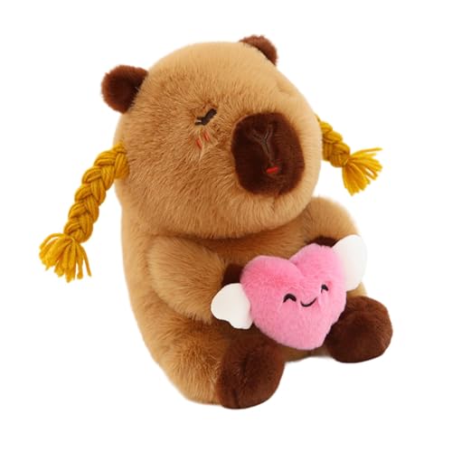 Baoblaze Capybara-Plüschtier, Capybara-Puppe, Cartoon, realistisches Stofftier, Capybara-Plüschtier für Geschenke für Jungen und Mädchen, Herz von Baoblaze