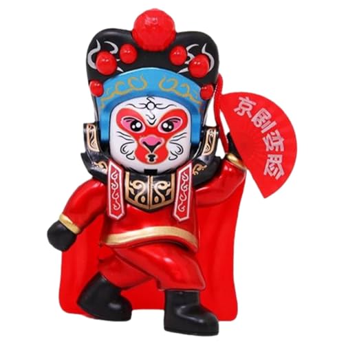 Baoblaze Chinesische Drama Puppe Figur Modell Statue Spielzeug, Tragbare Kinder Spielzeug, Oper Gesicht Ändern Puppe, Rot von Baoblaze