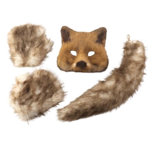Baoblaze Cosplay-Kostüm-Set mit Maske, Handschuhen und Schwanz für Bühnenauftritte, Cosplay-Festival, Braun Baoblaze Cosplay-Kostüm-Set mit Maske, Handschuhen und Schwanz für Bühnenauftritte, Cosplay-Festival, Braun von Baoblaze
